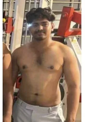 Before physical fat loss transformation
